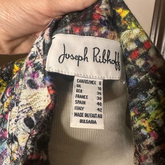 Joseph Ribkoff | Cold Shoulder Patterned Jacket - Picture 6 of 6